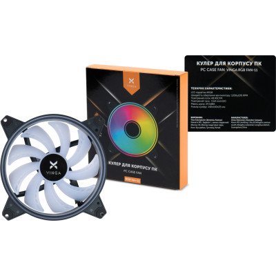 Кулер до корпусу Vinga RGB fan-11 Кулер до корпусу Vinga RGB fan-11