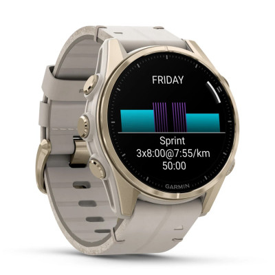 Смарт-годинник Garmin fenix 8 43mm, AMOLED, Saph, SftGldSS/FogGryLeatherBnd, Excl, GPS (010-02903-40) Смарт-годинник Garmin fenix 8 43mm, AMOLED, Saph, SftGldSS/FogGryLeatherBnd, Excl, GPS (010-02903-40)