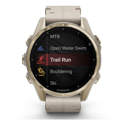 Смарт-годинник Garmin fenix 8 43mm, AMOLED, Saph, SftGldSS/FogGryLeatherBnd, Excl, GPS (010-02903-40) Смарт-годинник Garmin fenix 8 43mm, AMOLED, Saph, SftGldSS/FogGryLeatherBnd, Excl, GPS (010-02903-40)
