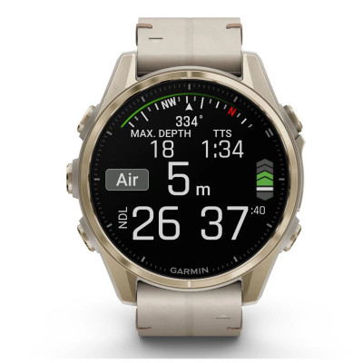 Смарт-годинник Garmin fenix 8 43mm, AMOLED, Saph, SftGldSS/FogGryLeatherBnd, Excl, GPS (010-02903-40) Смарт-годинник Garmin fenix 8 43mm, AMOLED, Saph, SftGldSS/FogGryLeatherBnd, Excl, GPS (010-02903-40)