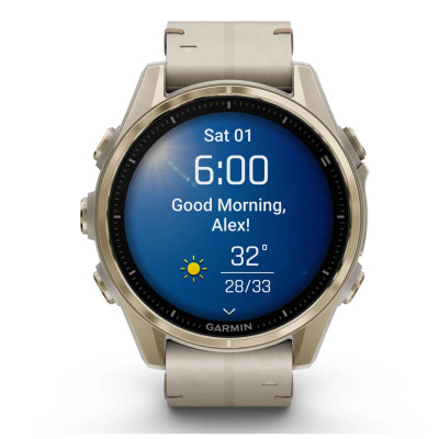 Смарт-годинник Garmin fenix 8 43mm, AMOLED, Saph, SftGldSS/FogGryLeatherBnd, Excl, GPS (010-02903-40) Смарт-годинник Garmin fenix 8 43mm, AMOLED, Saph, SftGldSS/FogGryLeatherBnd, Excl, GPS (010-02903-40)