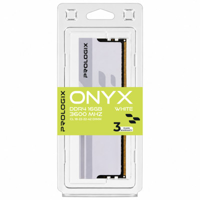 Модуль пам'яті для комп'ютера DDR4 16GB 3600 MHz Onyx White Prologix (PRO16GB3600YW4)