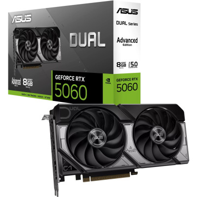 Відеокарта ASUS GeForce RTX5060 8Gb DUAL OC ADVANCED (DUAL-RTX5060-O8G-A) Відеокарта ASUS GeForce RTX5060 8Gb DUAL OC ADVANCED (DUAL-RTX5060-O8G-A)