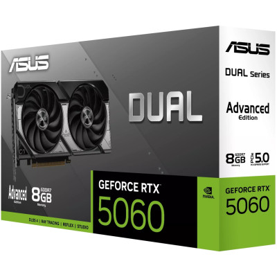 Відеокарта ASUS GeForce RTX5060 8Gb DUAL OC ADVANCED (DUAL-RTX5060-O8G-A) Відеокарта ASUS GeForce RTX5060 8Gb DUAL OC ADVANCED (DUAL-RTX5060-O8G-A)