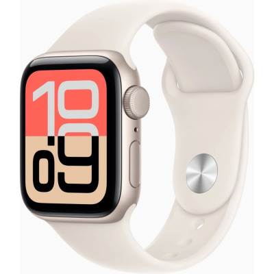 Смарт-годинник Apple Watch SE 3 GPS 40mm Starlight Aluminium Case with Starlight Sport Band - S/M (MEH34RK/A)