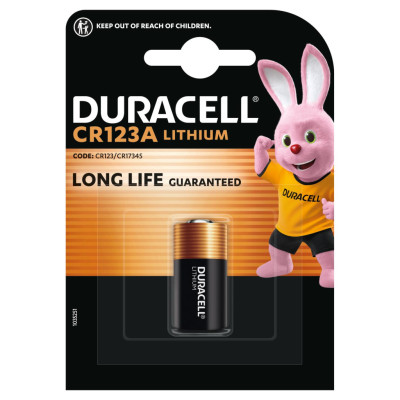 Батарейка Duracell 123 3V High Power літієва, CR123/CR123A/CR17345, 1 шт. в упаковці (5000394123106 / 5000784) Батарейка Duracell 123 3V High Power літієва, CR123/CR123A/CR17345, 1 шт. в упаковці (5000394123106 / 5000784)