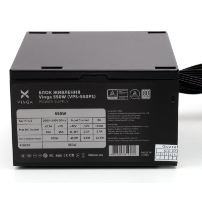 Блок живлення Vinga 550W ОЕМ (VPS-550P1) Блок живлення Vinga 550W ОЕМ (VPS-550P1)