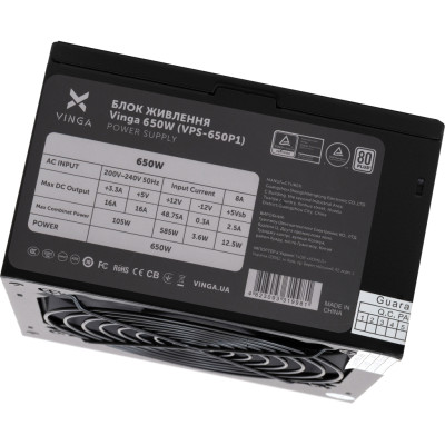 Блок живлення Vinga 650W ОЕМ (VPS-650P1) Блок живлення Vinga 650W ОЕМ (VPS-650P1)