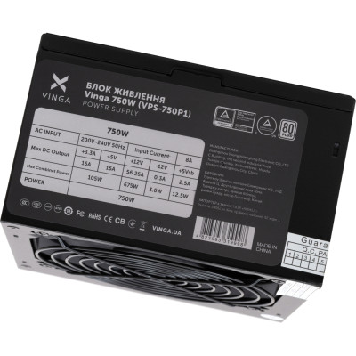 Блок живлення Vinga 750W ОЕМ (VPS-750P1) Блок живлення Vinga 750W ОЕМ (VPS-750P1)