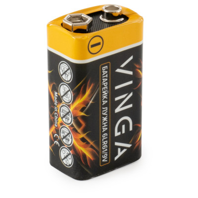 Батарейка 9V 6LR61 Alkaline Vinga (VJAB9V1) Батарейка 9V 6LR61 Alkaline Vinga (VJAB9V1)