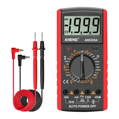 Цифровий мультиметр ANENG AN9205A, V, A, R, F, функція hFE (AN9205A) Цифровий мультиметр ANENG AN9205A, V, A, R, F, функція hFE (AN9205A)