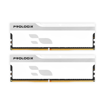 Модуль пам'яті для комп'ютера DDR5 32GB (2x16GB) 6000 MHz Onyx White Prologix (PRO32GB6000YW5K)