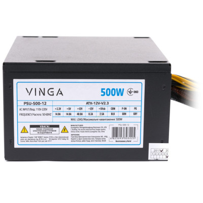 Блок живлення Vinga 500W ОЕМ (PSU-500-12) Блок живлення Vinga 500W ОЕМ (PSU-500-12)