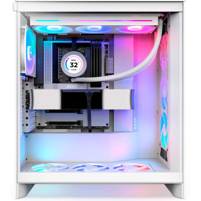 Корпус для ПК NZXT H7 Flow RGB All White (CM-H72FW-R1) Корпус для ПК NZXT H7 Flow RGB All White (CM-H72FW-R1)