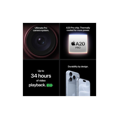 Мобільний телефон Apple iPhone 18 Pro 1TB Glacier (MJT24) Мобільний телефон Apple iPhone 18 Pro 1TB Glacier (MJT24)