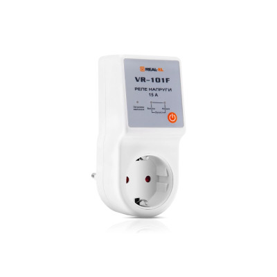 Реле напруги REAL-EL VR-101F, white (EL122300009) Реле напруги REAL-EL VR-101F, white (EL122300009)