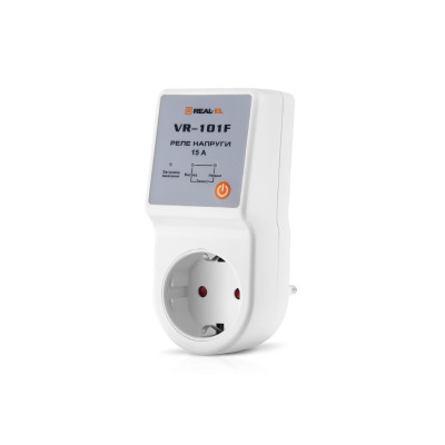 Реле напруги REAL-EL VR-101F, white (EL122300009) Реле напруги REAL-EL VR-101F, white (EL122300009)