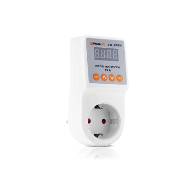 Реле напруги REAL-EL VR-107P, white (EL122300008) Реле напруги REAL-EL VR-107P, white (EL122300008)