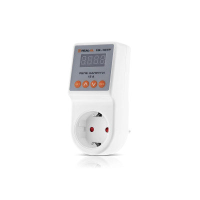 Реле напруги REAL-EL VR-107P, white (EL122300008) Реле напруги REAL-EL VR-107P, white (EL122300008)