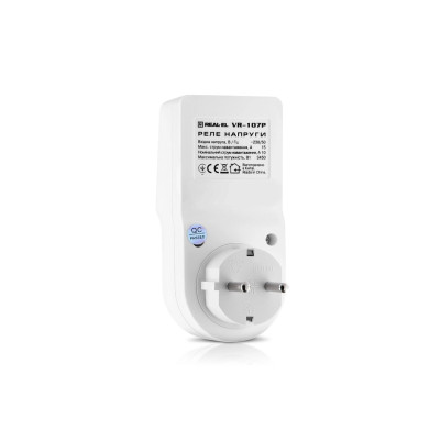 Реле напруги REAL-EL VR-107P, white (EL122300008) Реле напруги REAL-EL VR-107P, white (EL122300008)