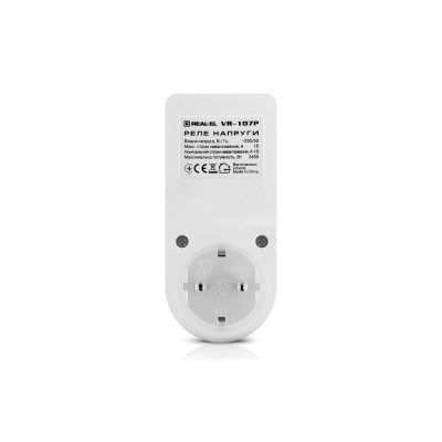 Реле напруги REAL-EL VR-107P, white (EL122300008) Реле напруги REAL-EL VR-107P, white (EL122300008)