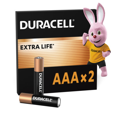 Батарейка Duracell AAA лужні 2 шт. в упаковці (5000394058170 / 81484984)