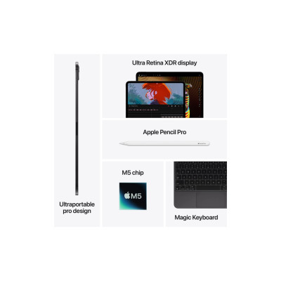 Планшет Apple iPad Pro 11" M5 Wi‑Fi 256GB with standard glass - Silver (MDWL4TY/A) Планшет Apple iPad Pro 11" M5 Wi‑Fi 256GB with standard glass - Silver (MDWL4TY/A)