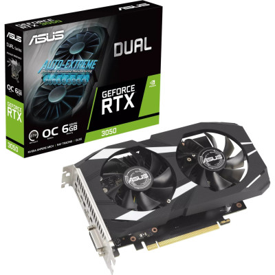 Відеокарта ASUS GeForce RTX3050 6Gb DUAL OC (DUAL-RTX3050-O6G) Відеокарта ASUS GeForce RTX3050 6Gb DUAL OC (DUAL-RTX3050-O6G)