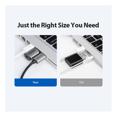 Звукова плата Vention Audio USB 1х3,5mm jack 4pin Metal (OMTP-CTIA) (CDLH0) Звукова плата Vention Audio USB 1х3,5mm jack 4pin Metal (OMTP-CTIA) (CDLH0)