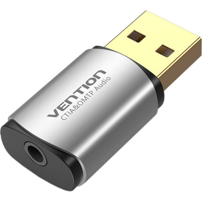Звукова плата Vention Audio USB 1х3,5mm jack 4pin Metal (OMTP-CTIA) (CDLH0) Звукова плата Vention Audio USB 1х3,5mm jack 4pin Metal (OMTP-CTIA) (CDLH0)