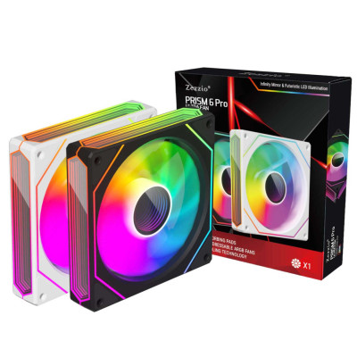 Кулер до корпусу Zezzio PRISM 6 Pro ARGB Black Reverse Кулер до корпусу Zezzio PRISM 6 Pro ARGB Black Reverse
