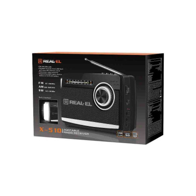 Портативний радіоприймач REAL-EL X-510 Black (EL121800003) Портативний радіоприймач REAL-EL X-510 Black (EL121800003)