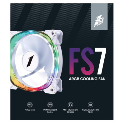 Кулер до корпусу 1stPlayer FS7 White (FS7-WH-1IN1) Кулер до корпусу 1stPlayer FS7 White (FS7-WH-1IN1)