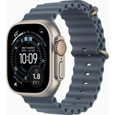 Смарт-годинник Apple Watch Ultra 3 GPS + Cellular 49mm Natural Titanium Case with Anchor Blue Ocean Band (MEWH4QP/A)