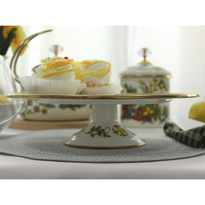 Тортівниця емальована "VITALY" Elmani з кришкою на ніжці, 30 см