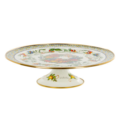 Тортівниця емальована "VITALY" Elmani з кришкою на ніжці, 30 см