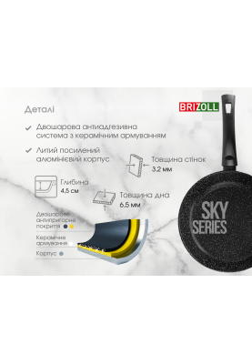 Сковорода 22 см з антипригарним покриттям SKY
