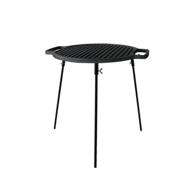 Плато чавунне двохстороннє кругле гриль Ø 320 мм з підставкою