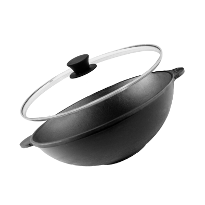 Чавунна сковорода WOK з кришкою 4,7 л