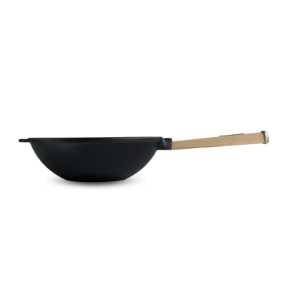 Сковорода чавунна з дерев`яною ручкою WOK 2,2 л