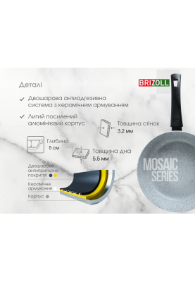 Сковорода 24 см з антипригарним покриттям MOSAIC