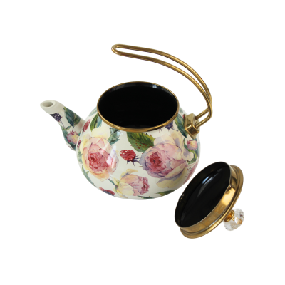 Чайник емальований "PEONY" Elmani з кришкою, 2,2 л