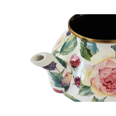 Чайник емальований "PEONY" Elmani з кришкою, 2,2 л