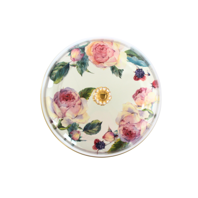 Тортівниця емальована "PEONY" Elmani з кришкою на ніжці, 30 см