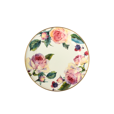 Тортівниця емальована "PEONY" Elmani з кришкою на ніжці, 30 см