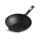 Сковорода чавунна з дерев`яною ручкою Black та алюмінієвою кришкою WOK 2,2 л