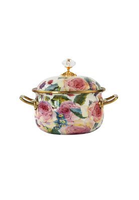 Каструля емальована "PEONY" Elmani з кришкою, 2,1 л, 16 см