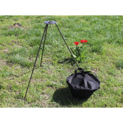 Казан чавунний азіатський 10 л з кришкою та триногою та чохлом