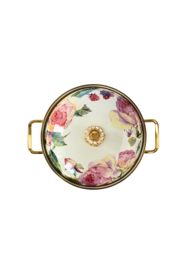 Каструля емальована "PEONY" Elmani з кришкою, 3,8 л, 20 см