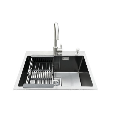 Комплект мийка + змішувач Romzha Arta Nova U-550 BL (A)